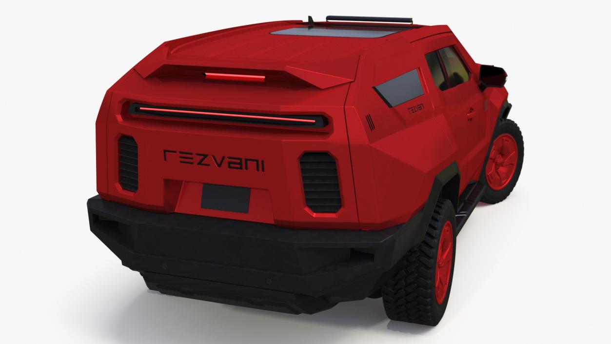 3D model Armored SUV 2024 Rezvani Vengeance Red Rigged