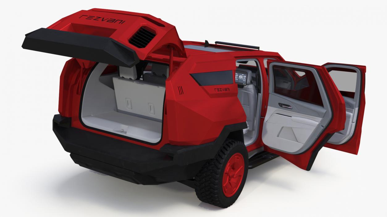 3D model Armored SUV 2024 Rezvani Vengeance Red Rigged