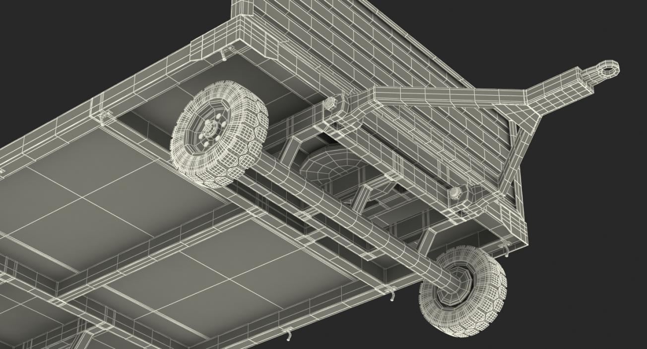 3D model Airport Luggage Trolley Rigged