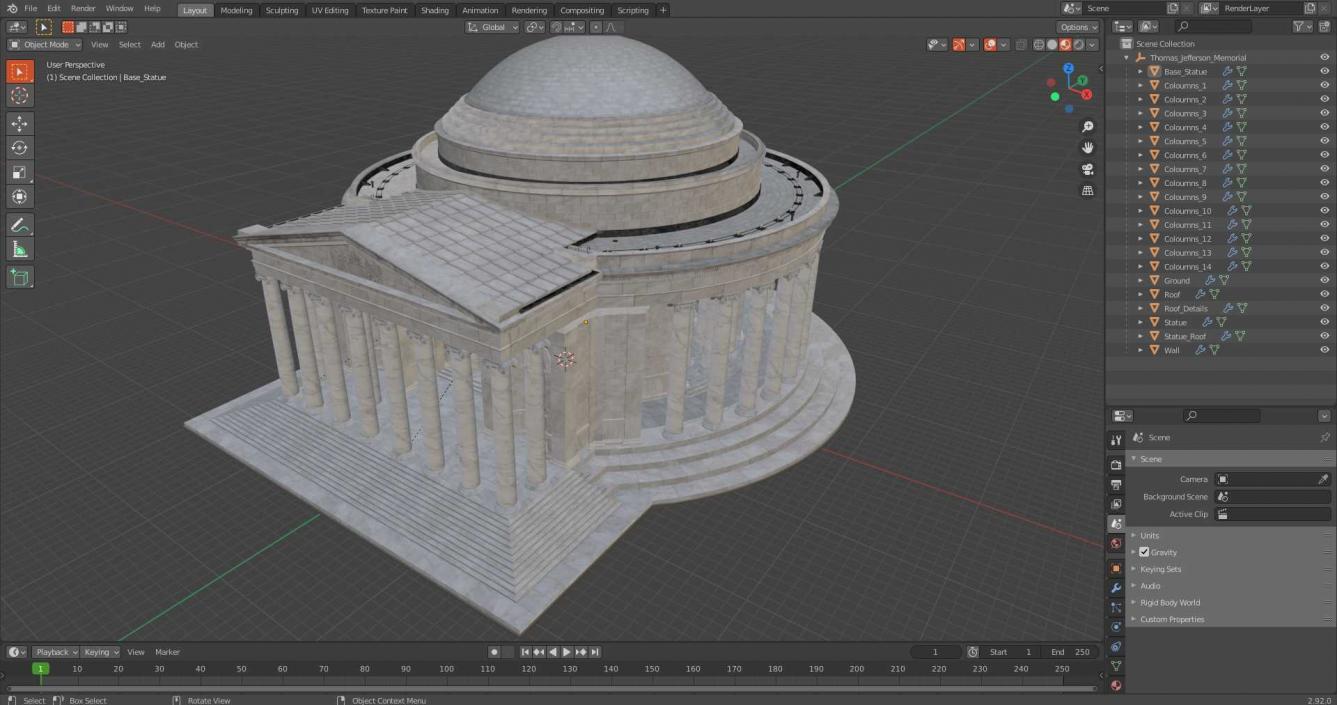 Thomas Jefferson Memorial 2 3D