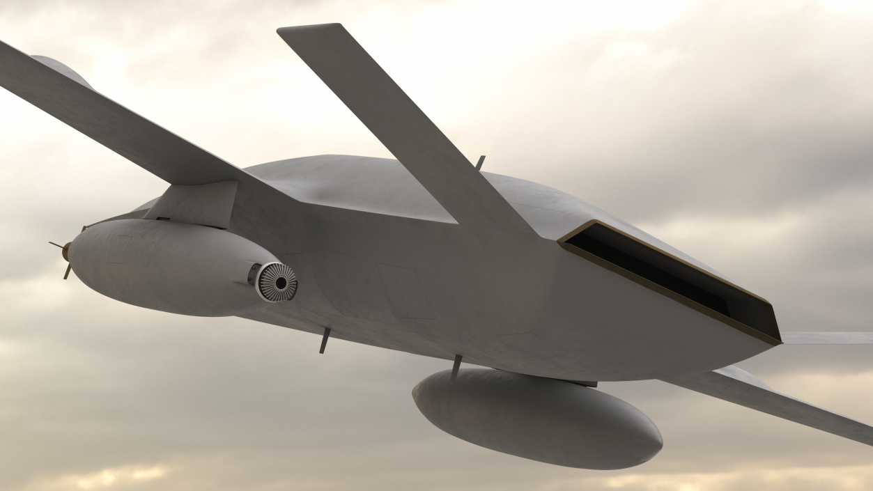 Aerial Refueling Drone Flight 3D model