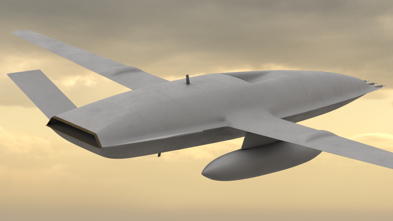 Aerial Refueling Drone Flight 3D model