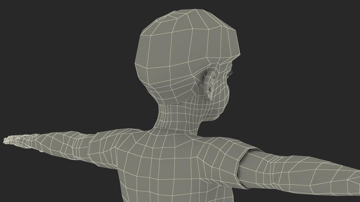 3D Realistic Child Boy Rigged 2 model