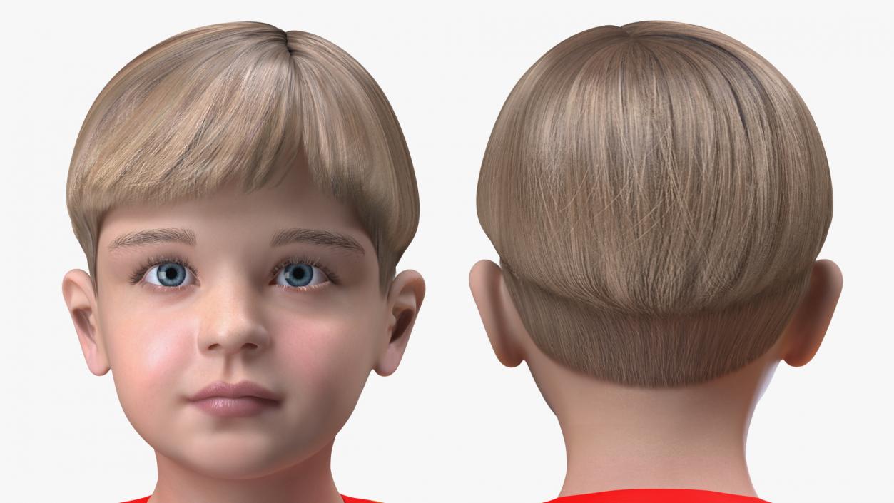 3D Realistic Child Boy Rigged 2 model