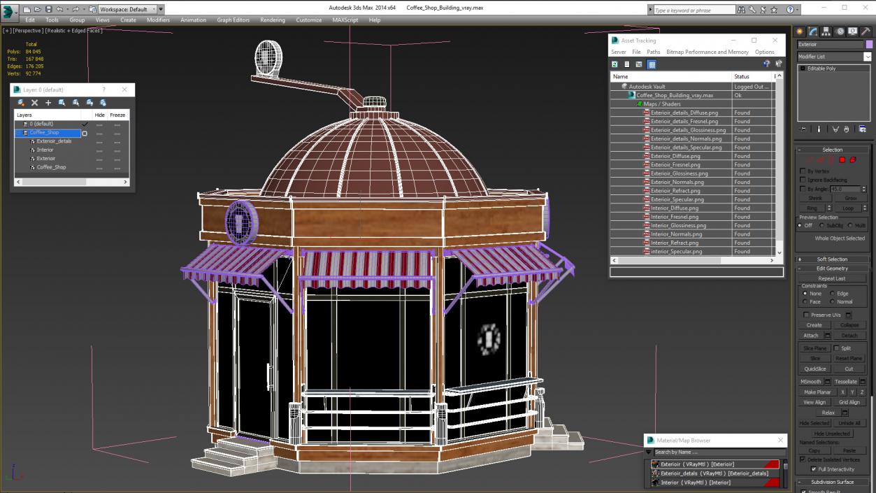 3D model Coffee Shop Building