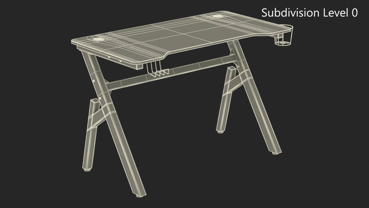 FDW Computer Gaming Desk 3D model