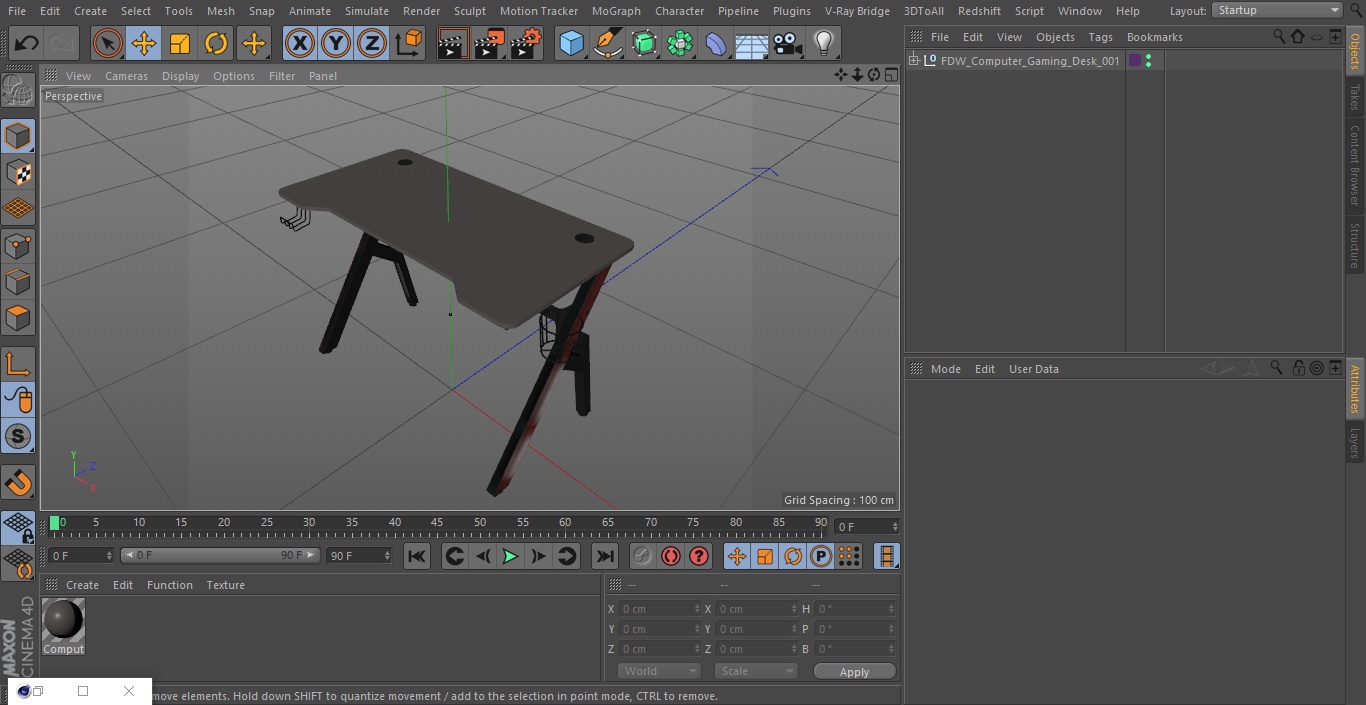 FDW Computer Gaming Desk 3D model