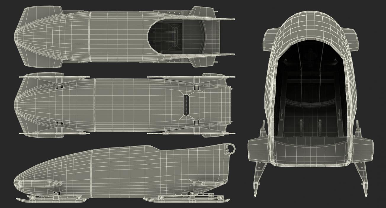 Bobsled Two Person Omega 3D model