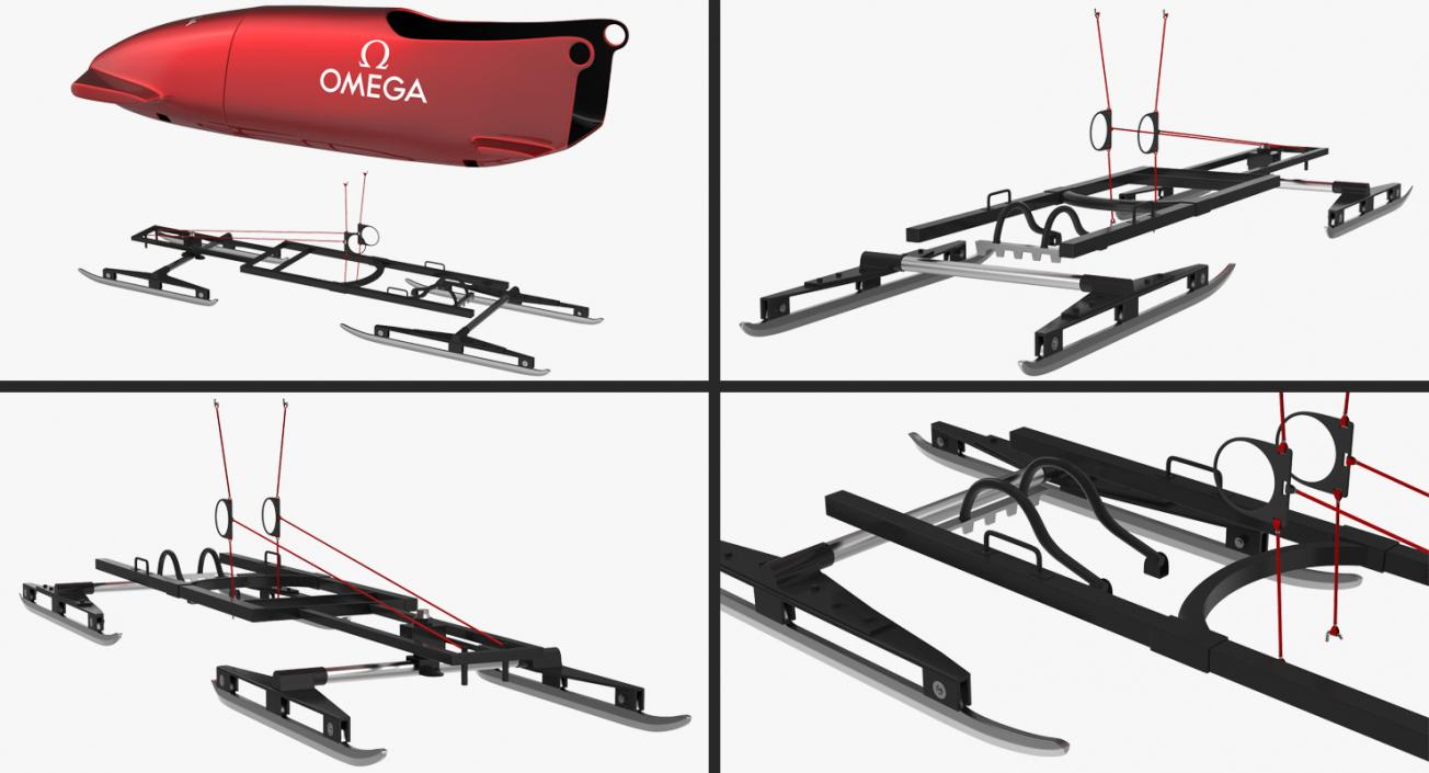 Bobsled Two Person Omega 3D model