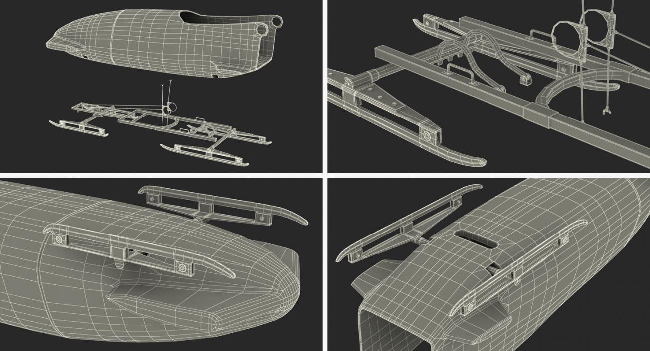 Bobsled Two Person Omega 3D model