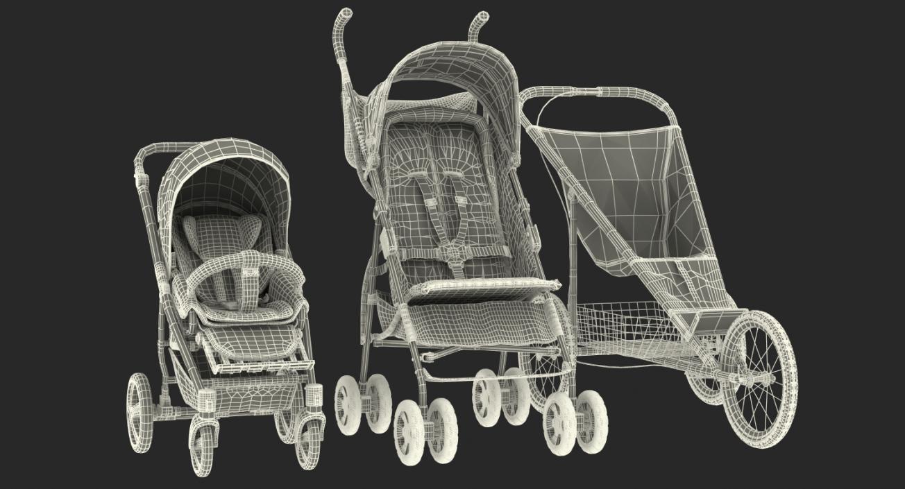 Baby Strollers Collection 2 3D