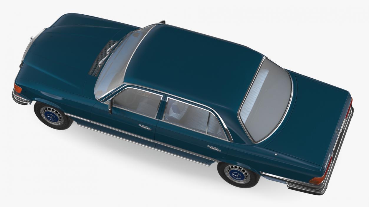 Mercedes Benz 350 SE Blue Rigged 3D