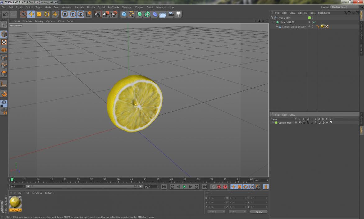 3D model Lemon Half