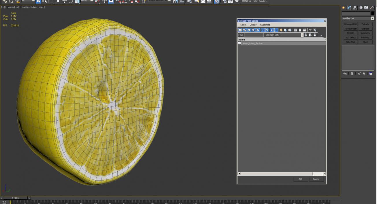 3D model Lemon Half