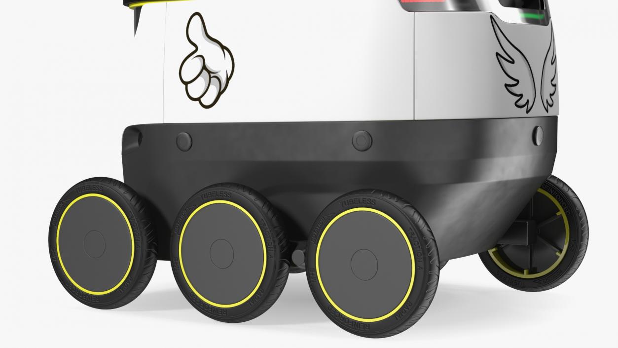 Self-Driving Robot Delivery Face Rigged 3D model