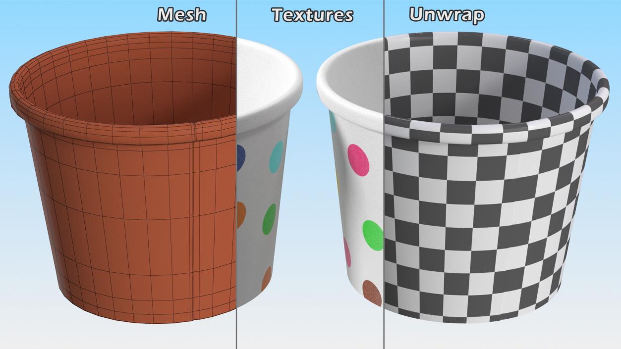 Empty Ice Cream Cup 3D model