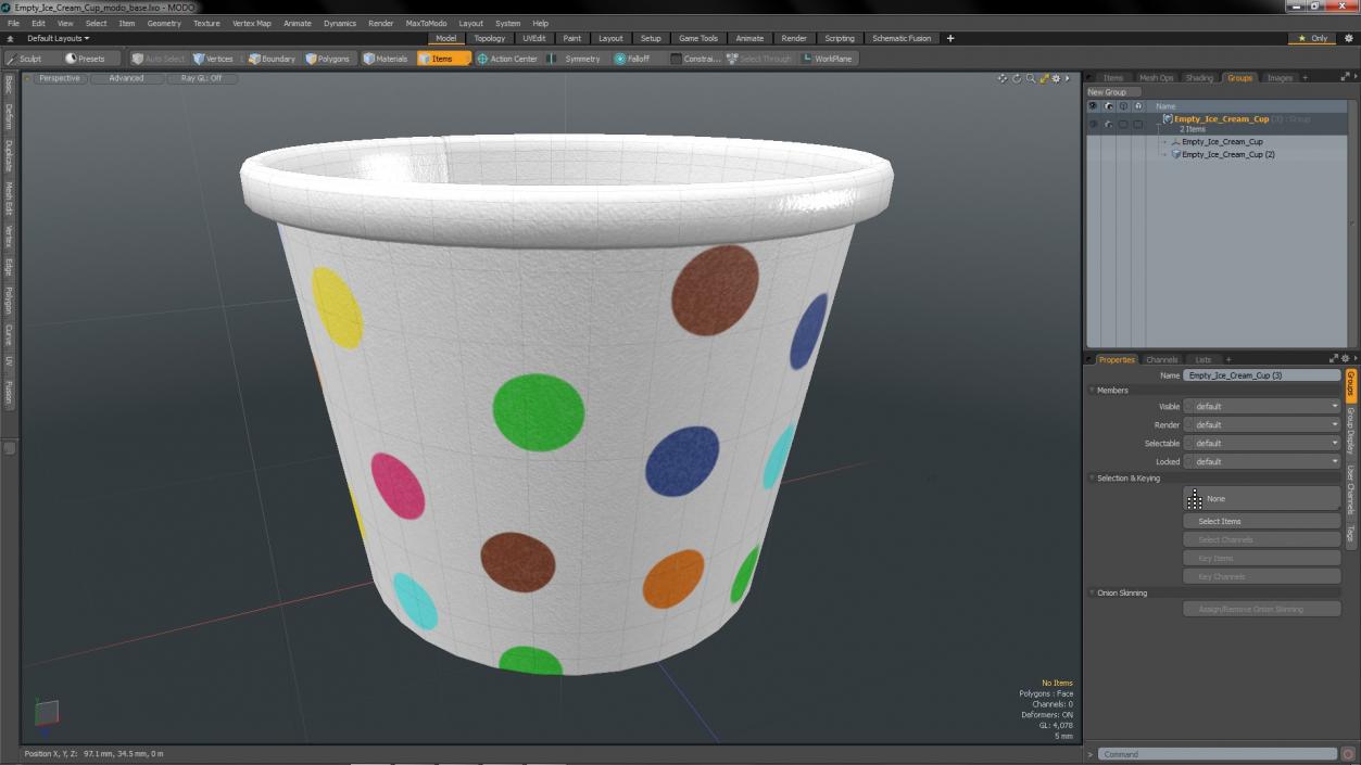 Empty Ice Cream Cup 3D model