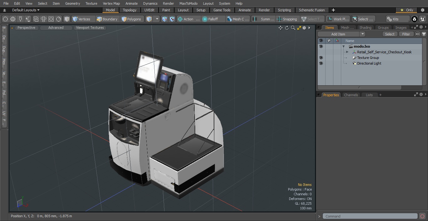 3D Retail Self Service Checkout Kiosk 2