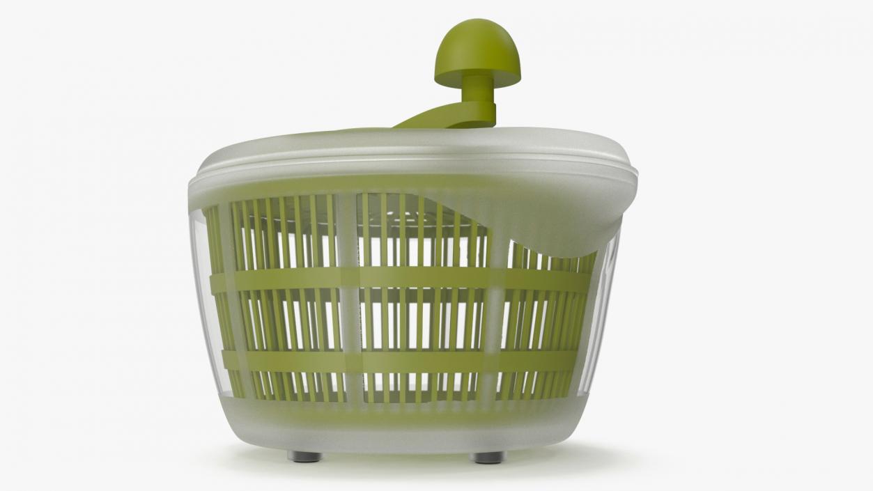 Plastic Salad Spinner Green 3D