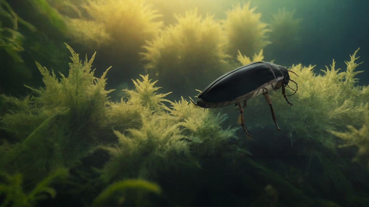 3D Screech Beetle Black Rigged for Maya