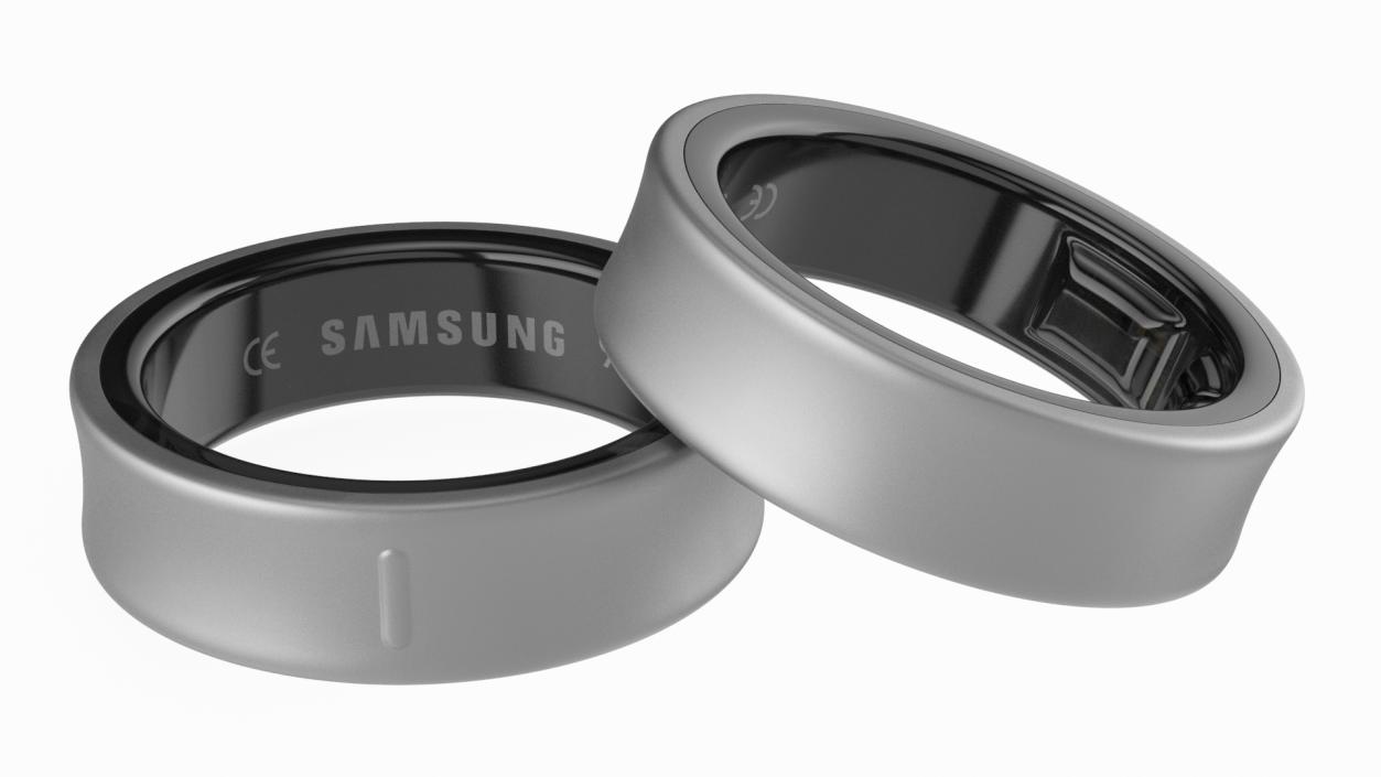 3D model Samsung Galaxy Ring Titanium Silver