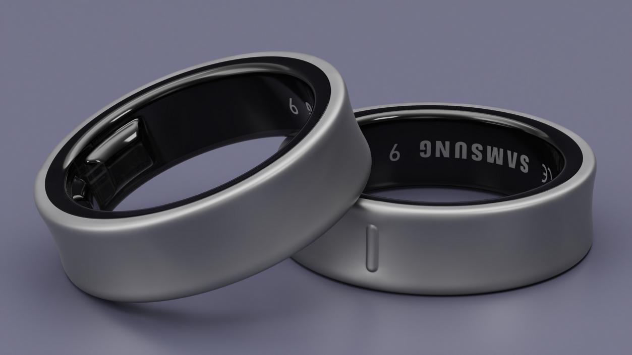 3D model Samsung Galaxy Ring Titanium Silver