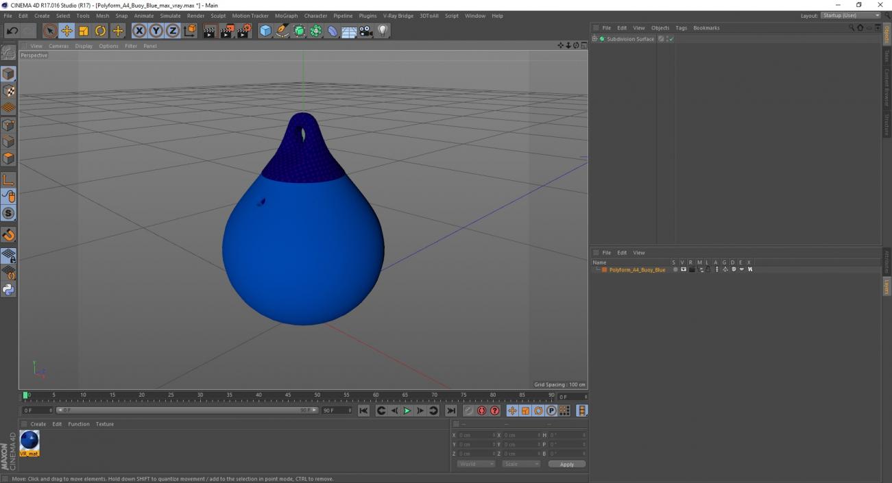 3D Polyform A4 Buoy Blue