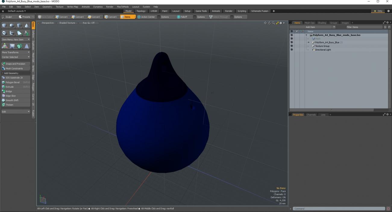 3D Polyform A4 Buoy Blue