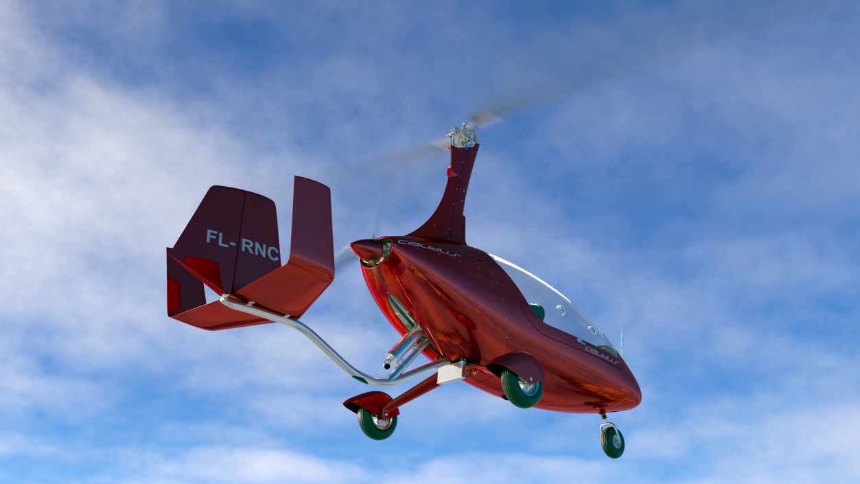 Autogyro Calidus 912 Red 3D model