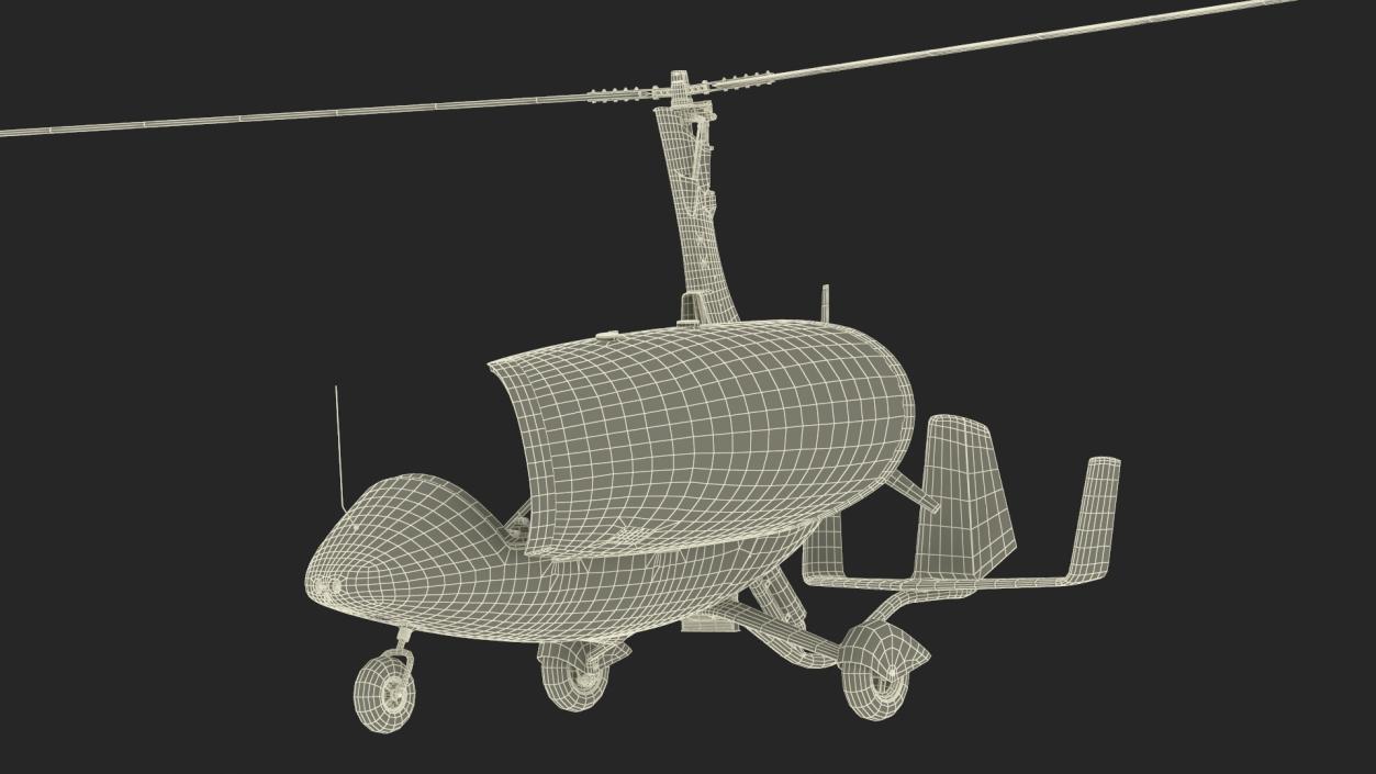 Autogyro Calidus 912 Red 3D model