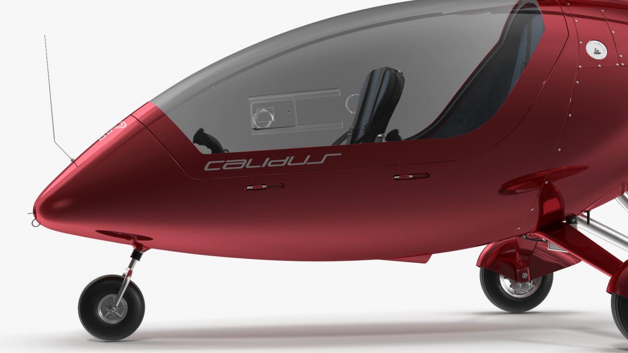 Autogyro Calidus 912 Red 3D model