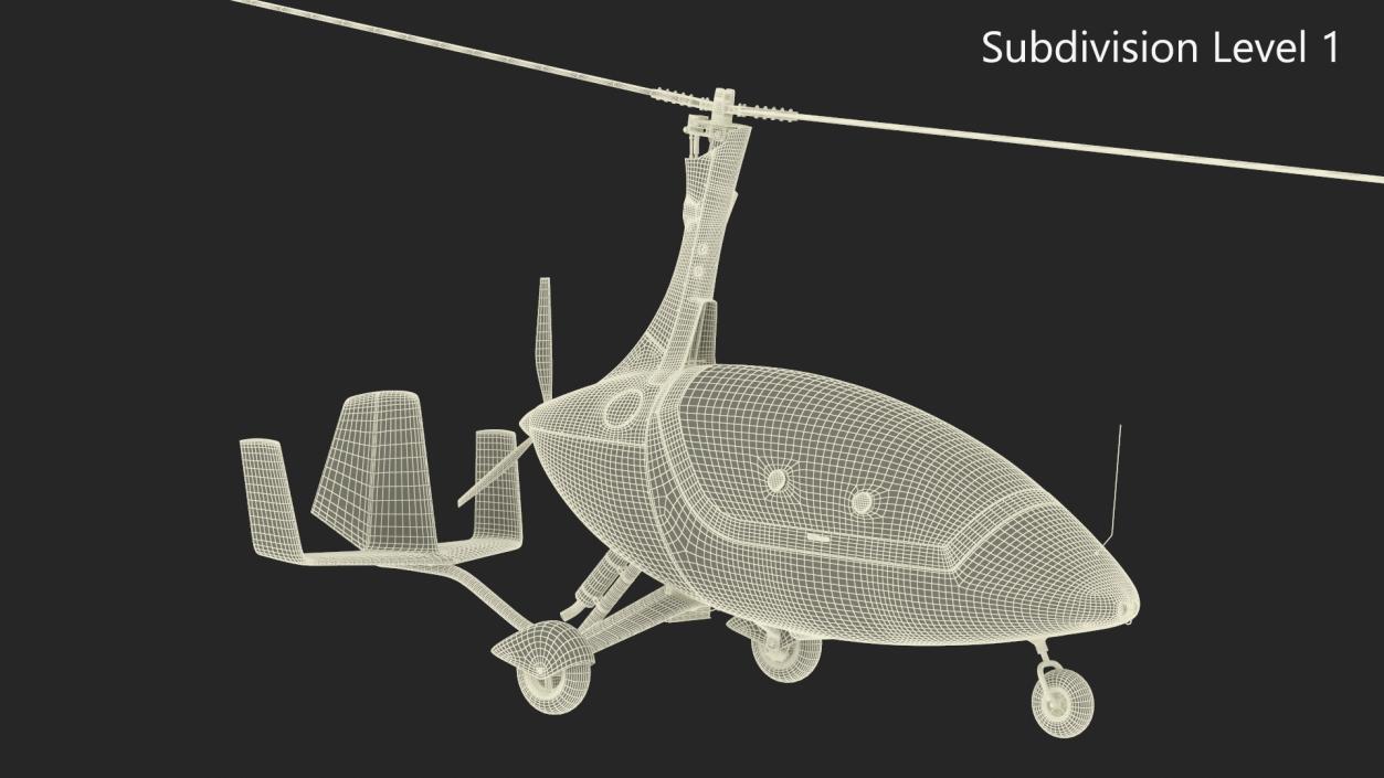 Autogyro Calidus 912 Red 3D model