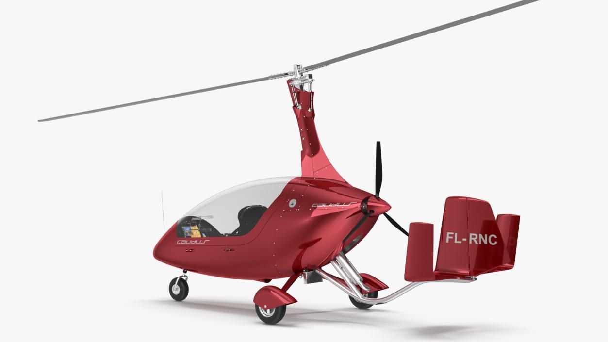 Autogyro Calidus 912 Red 3D model