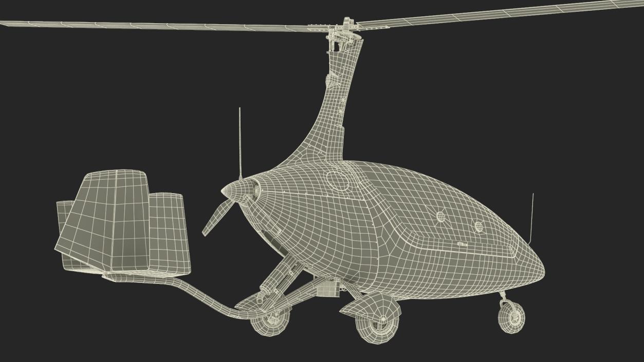 Autogyro Calidus 912 Red 3D model