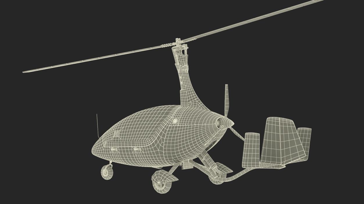 Autogyro Calidus 912 Red 3D model