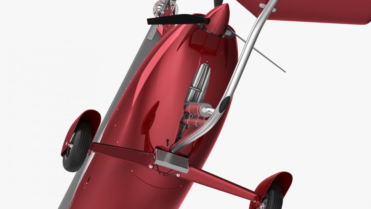 Autogyro Calidus 912 Red 3D model