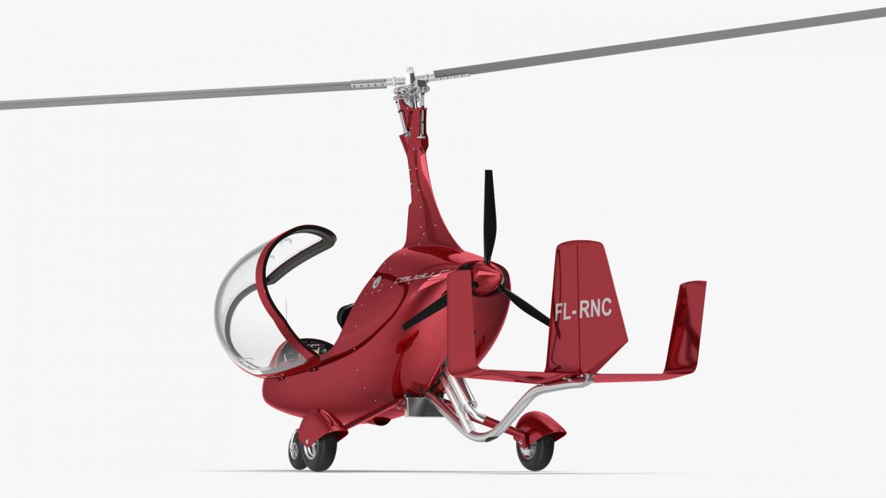 Autogyro Calidus 912 Red 3D model