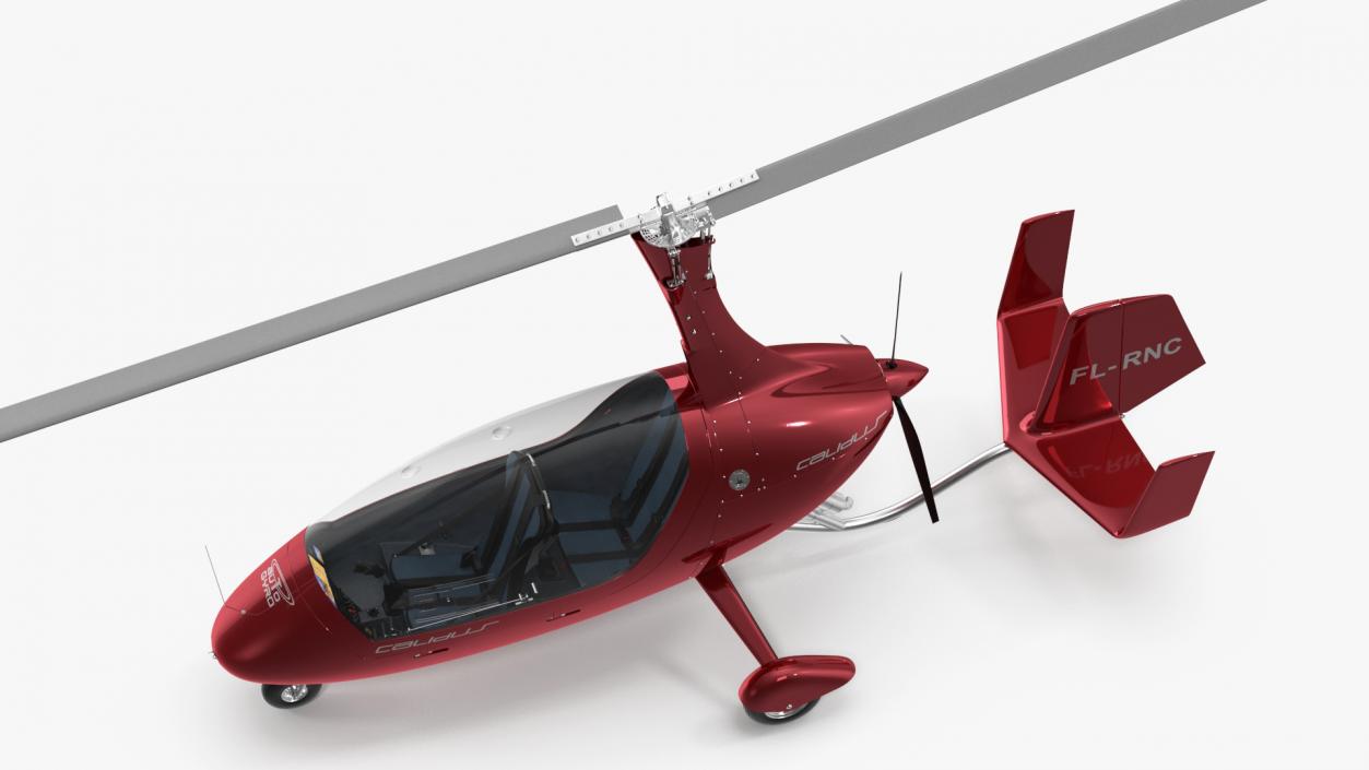 Autogyro Calidus 912 Red 3D model