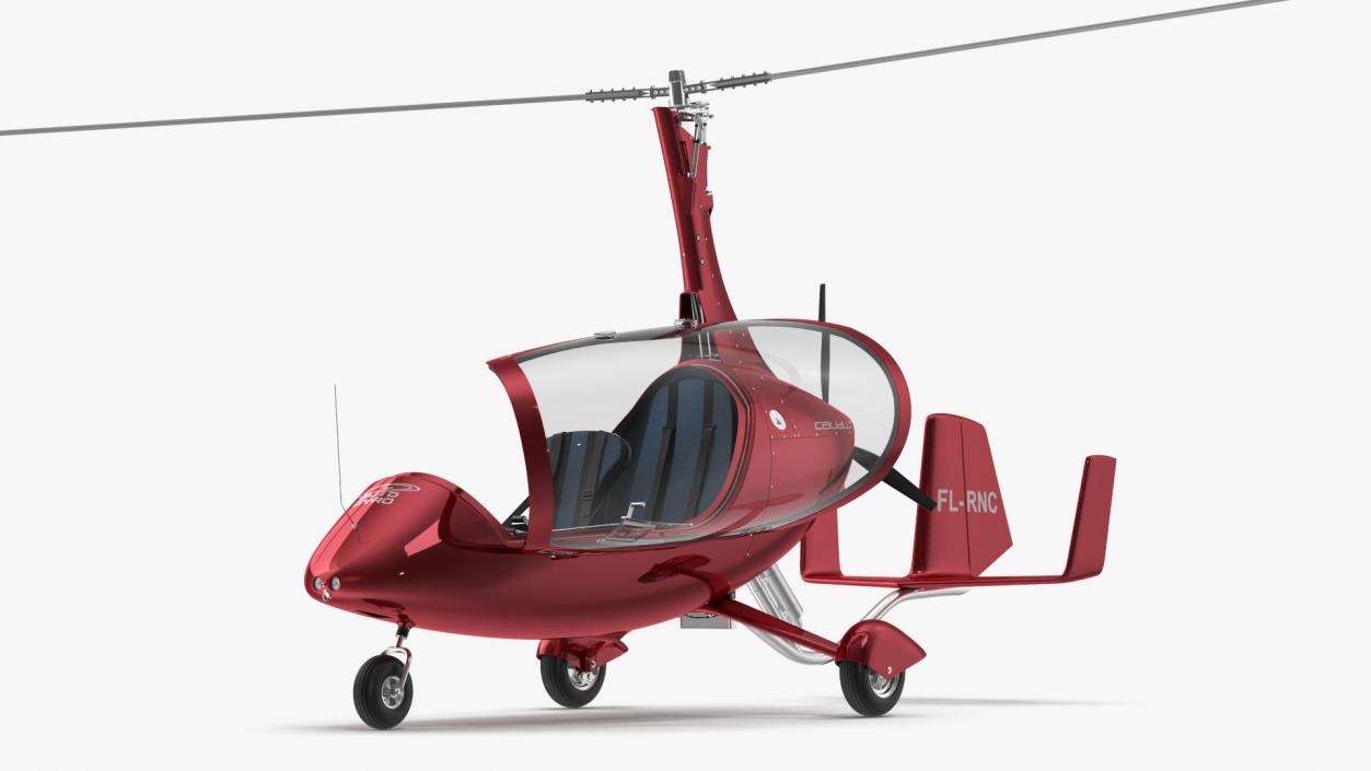 Autogyro Calidus 912 Red 3D model