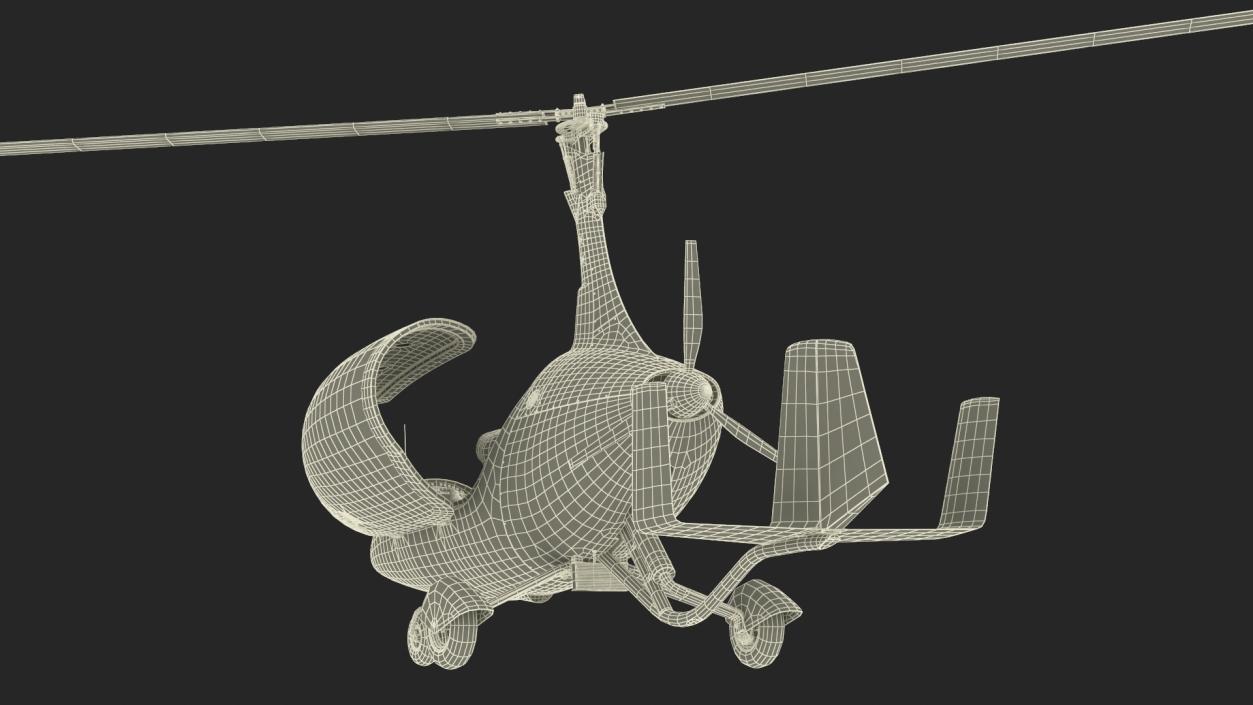 Autogyro Calidus 912 Red 3D model