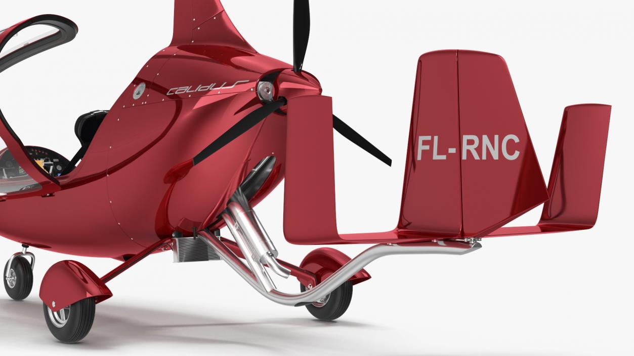 Autogyro Calidus 912 Red 3D model