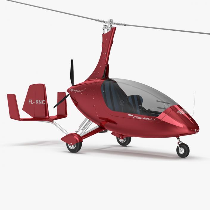 Autogyro Calidus 912 Red 3D model