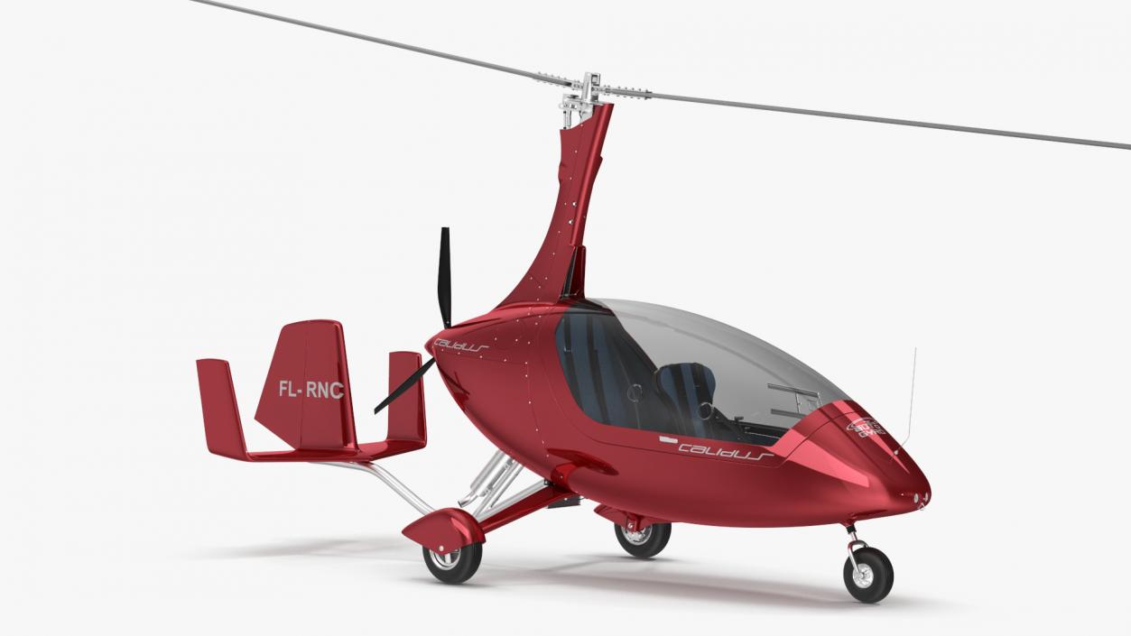 Autogyro Calidus 912 Red 3D model