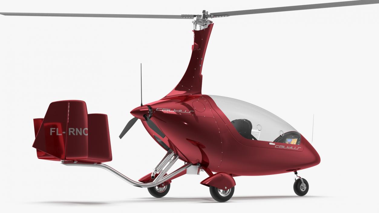 Autogyro Calidus 912 Red 3D model