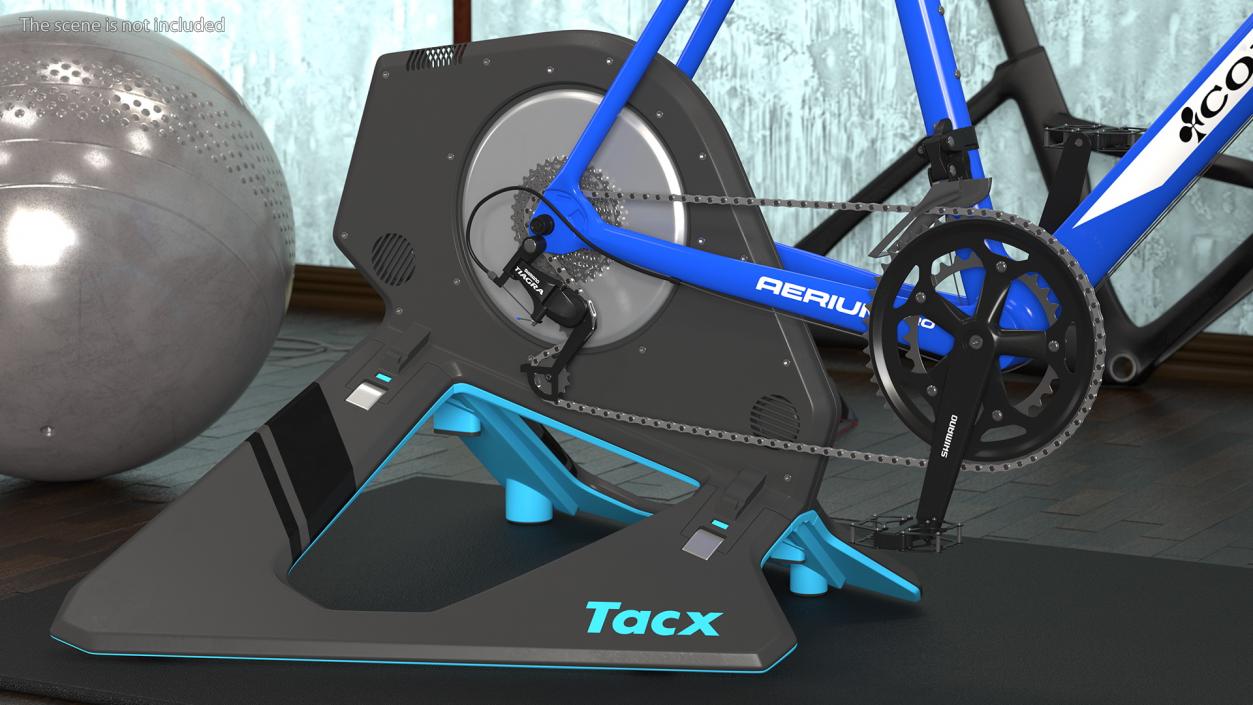 3D Tacx NEO 2T Smart Trainer And Bike Rigged