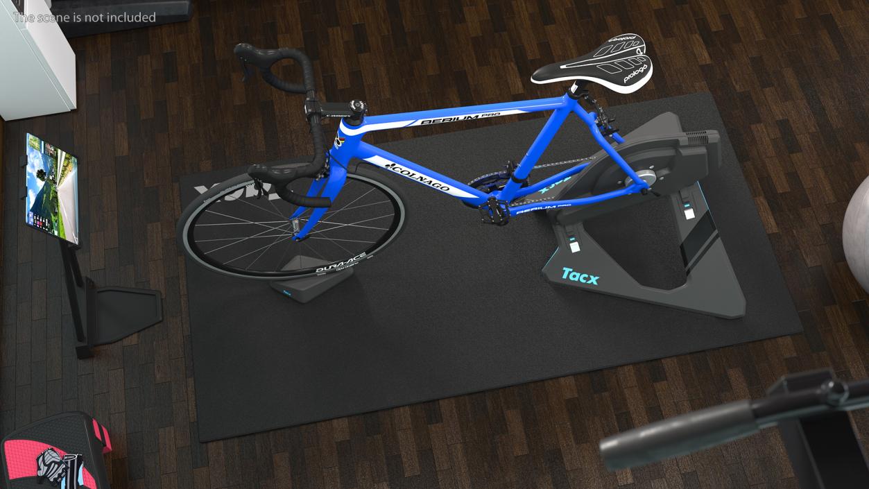 3D Tacx NEO 2T Smart Trainer And Bike Rigged