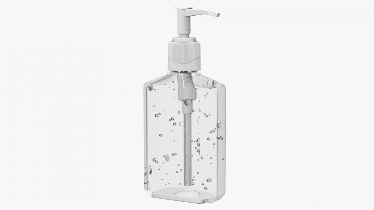 Alcohol Sanitizing Gel Bottle with Dispenser 3D model