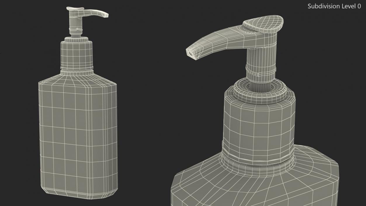 Alcohol Sanitizing Gel Bottle with Dispenser 3D model