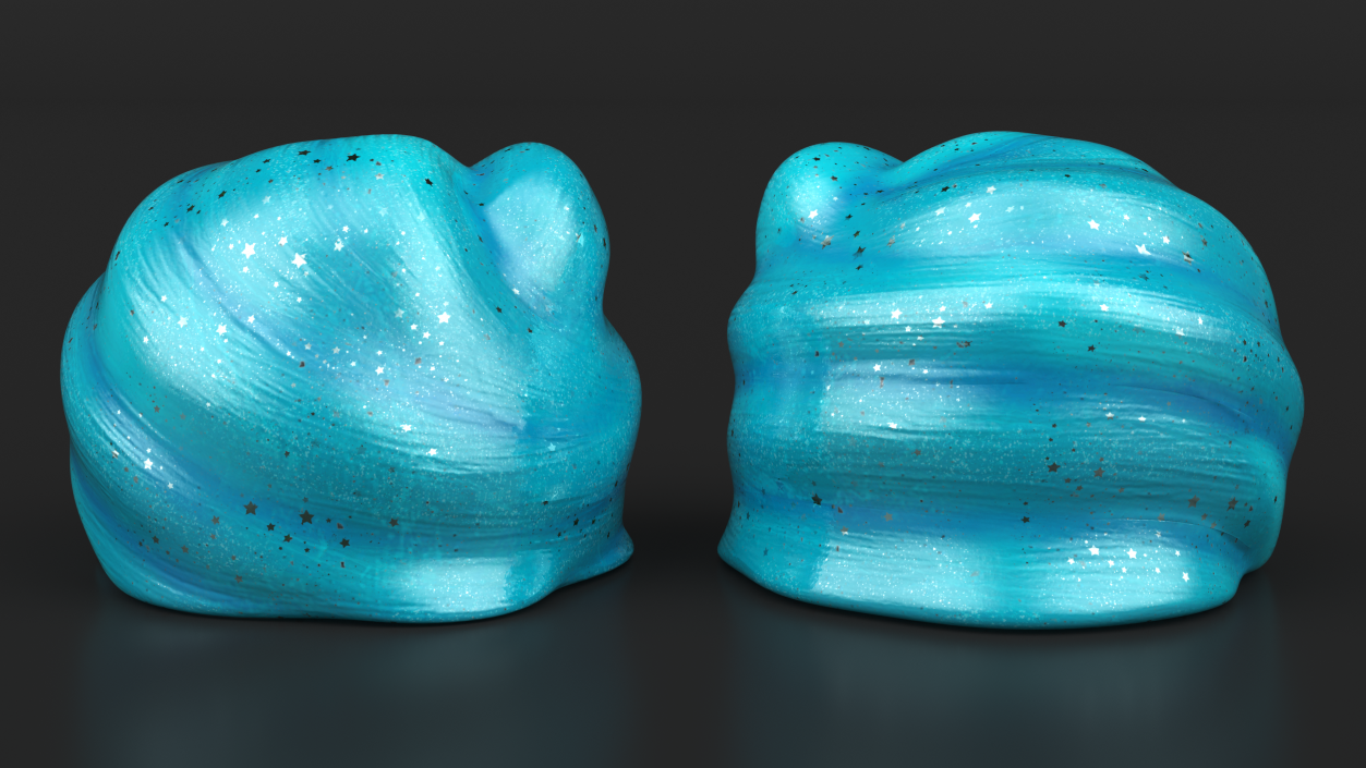 3D model Blue Toy Slimes