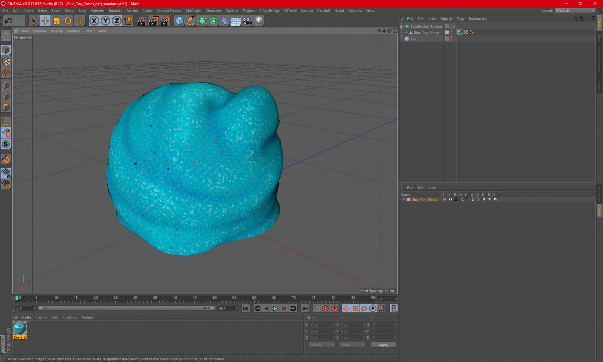 3D model Blue Toy Slimes